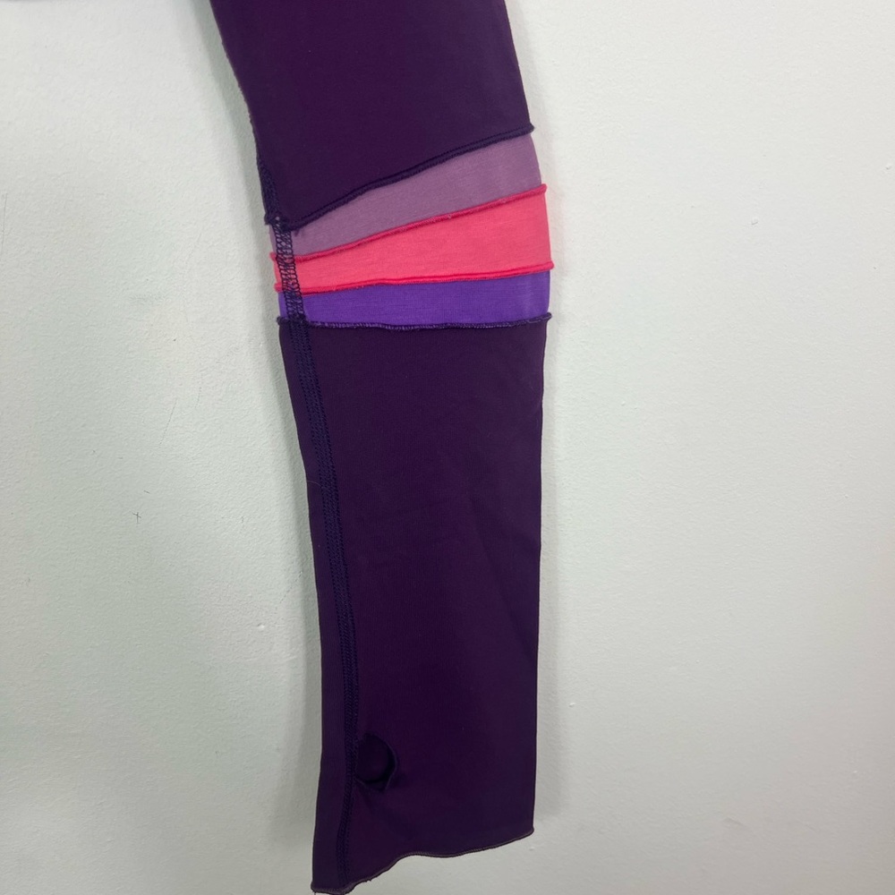 Lululemon Purple Long Sleeve Cropped Top Sz 6 - Picture 4 of 8